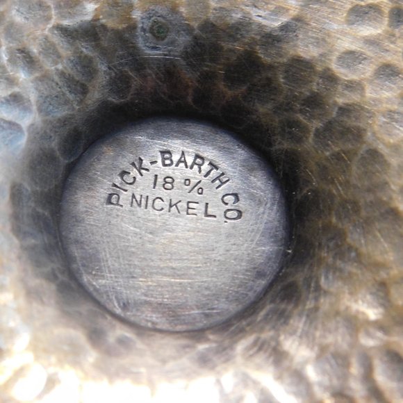 Antique Pick Barth Goblet 18% Nickel Silver Chalice Cups Lot of 4 - Picture 7 of 8